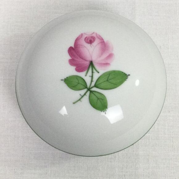 Austrian Wien Augarten Vienna Vintage Hand Painted Rose Porcelain Trinket Dish - Picture 3 of 14